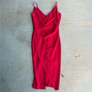 Betsy Johnson Elegant Red Wrap Dress